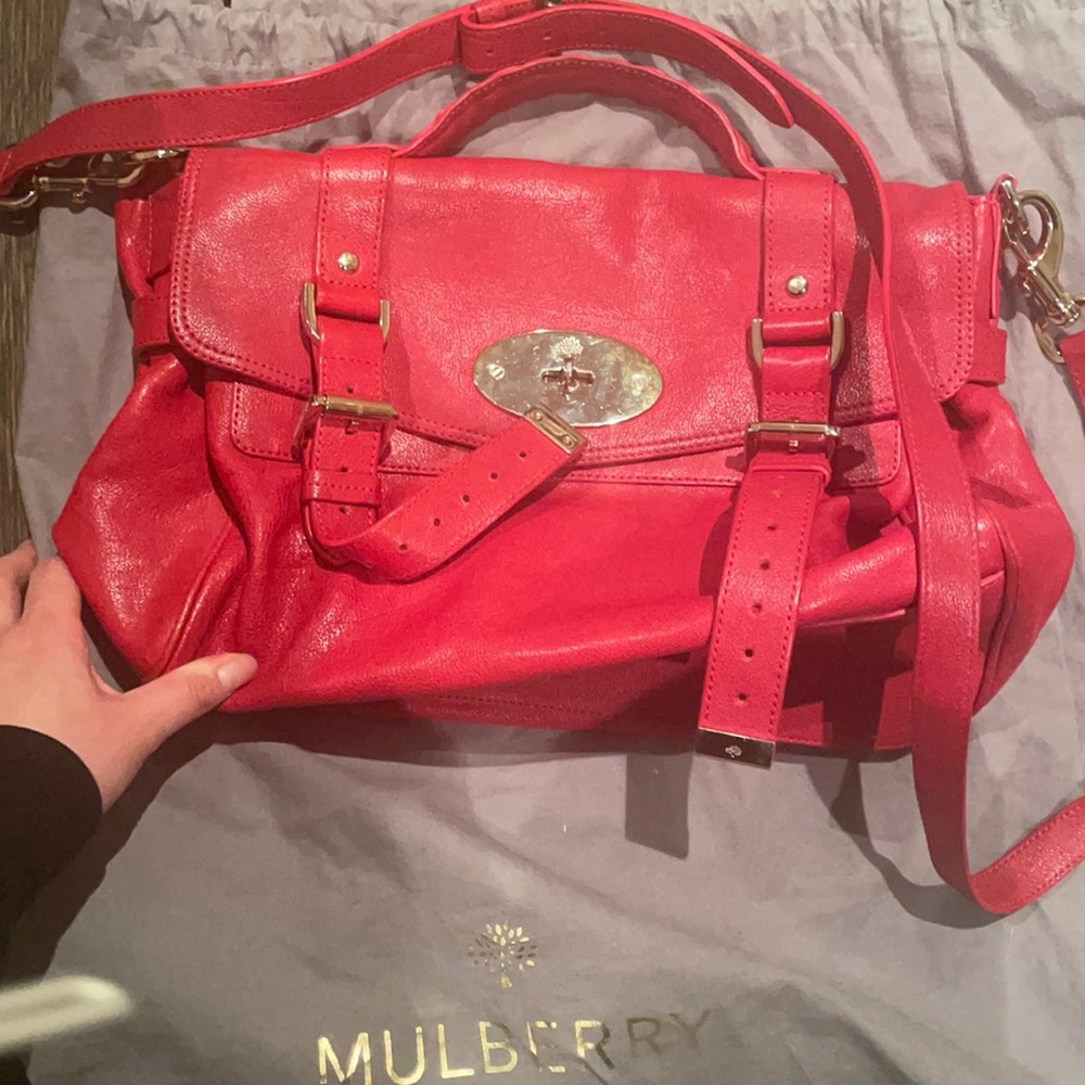 Authentic mublberry red bag